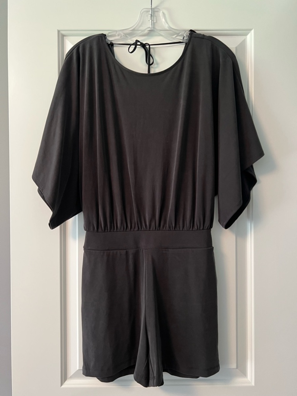 White House Black Market Black Short Sleeve Romper